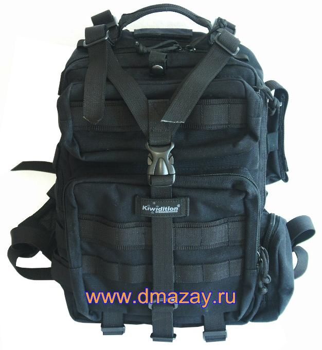 Рюкзак тактический TONGA II Black – DuPont Poly Cordura 1060D 13 литров
